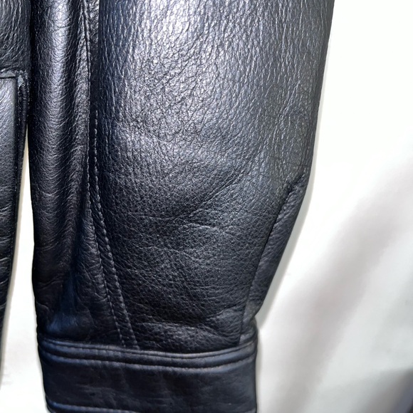 Men's Black Leather Jacket by Thinsulate - Picture 5 of 14